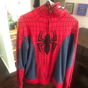 Men’s small Spiderman full zip up hoodie (NEW!)
